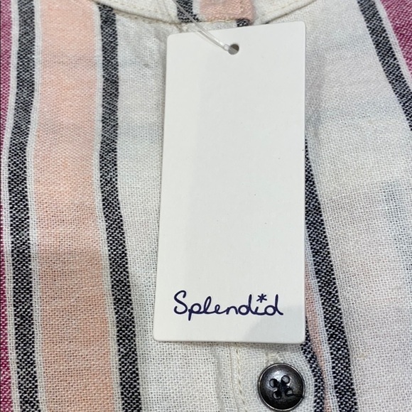 Splendid Linen Button Front Midi Dress NEW - Picture 8 of 9